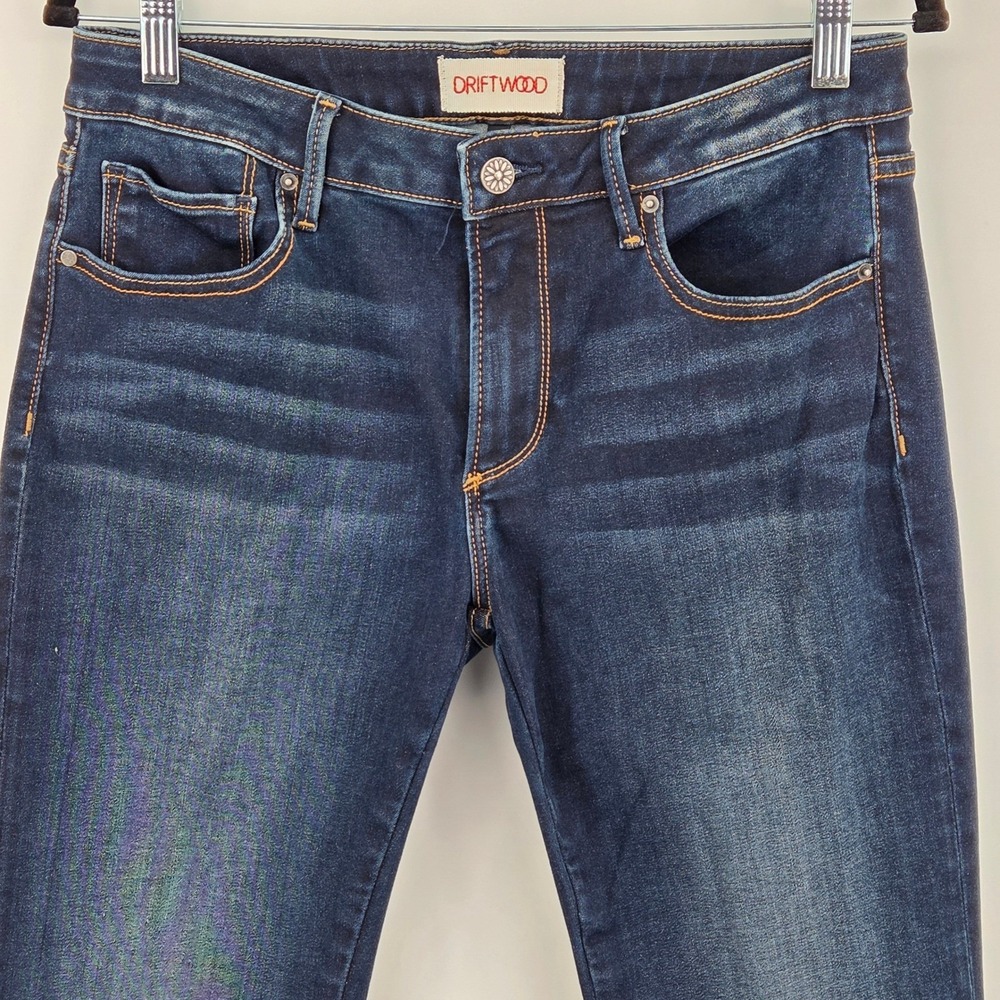 Driftwood Kelly Jazzy Daisy Embroidered Floral Boho Bootcut Dark Wash Jean 29x33 - Picture 3 of 14